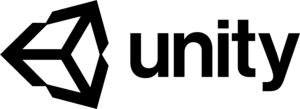 Black Logo of the Unity Engine